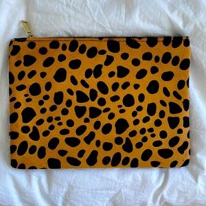 NWOT BP Leopard Print Genuine Calf Hair Pouch